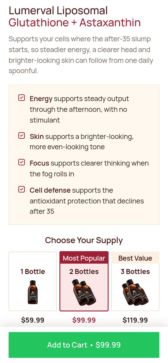 Lumerval product page, buy box